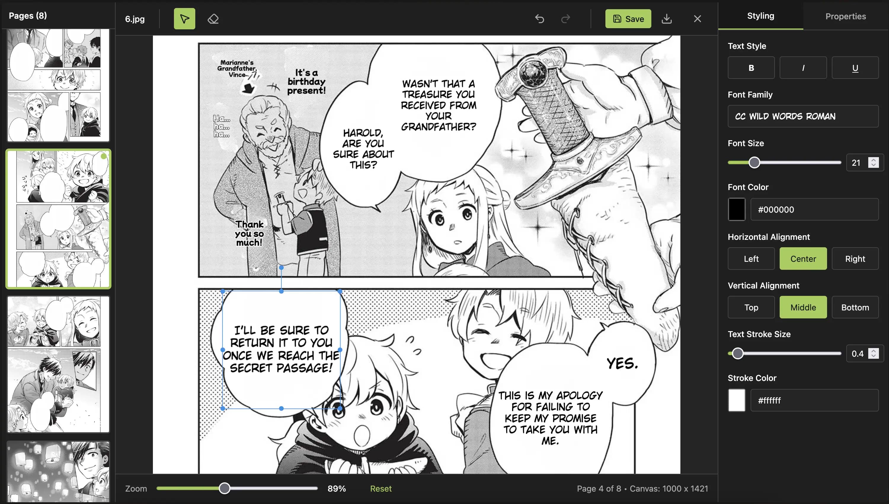 Tenjin Web Editor Interface